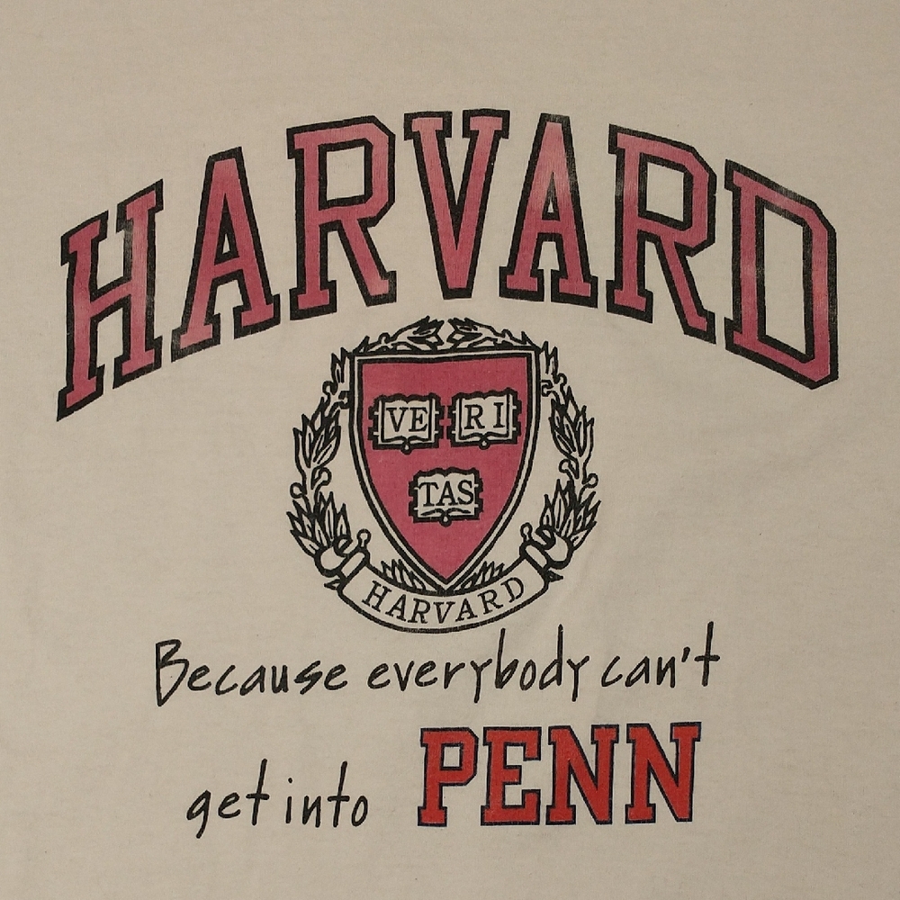 Penn State over Harvard Humor Vintage Graphic Tee 100% Cotton Single Stitch XL